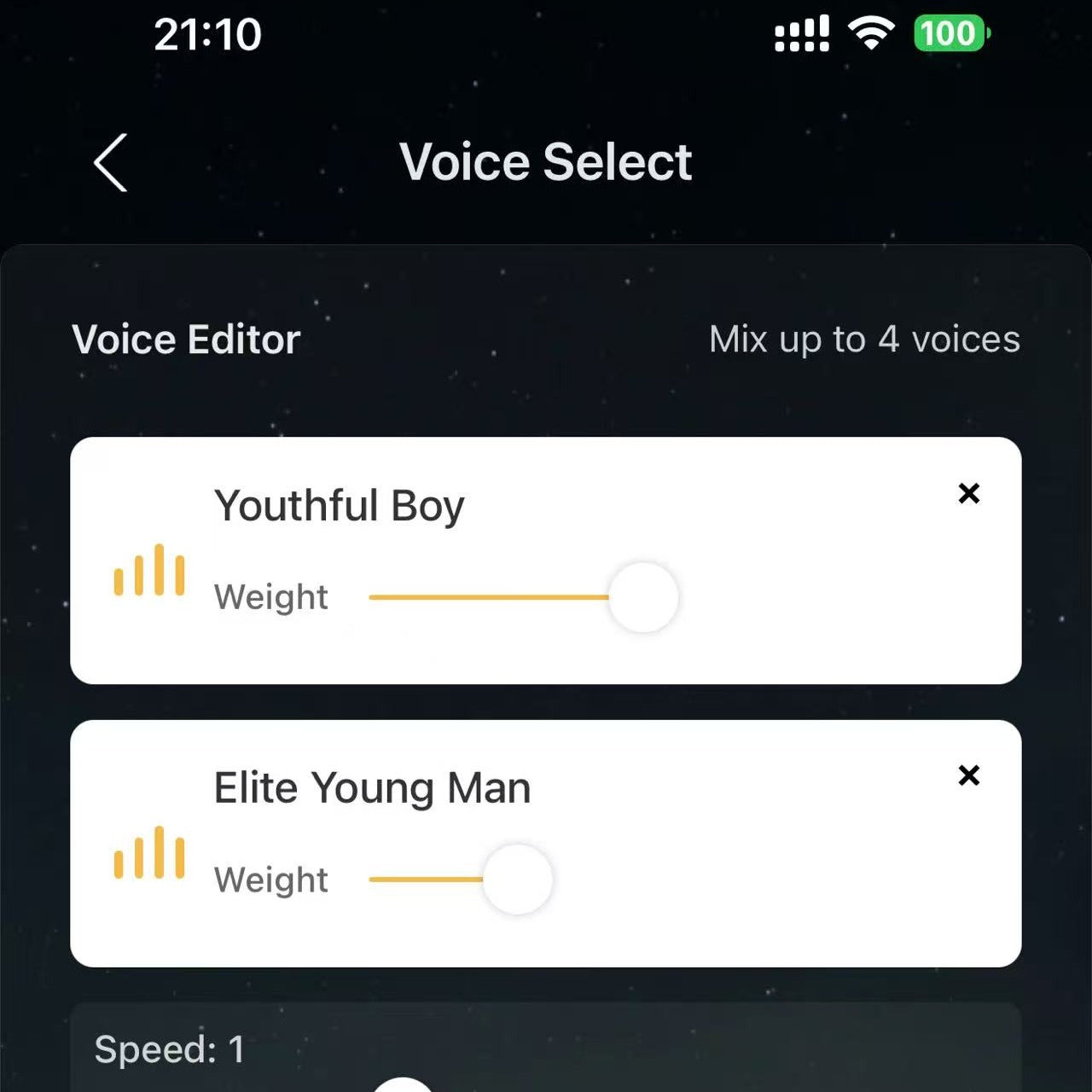 Voice configuration